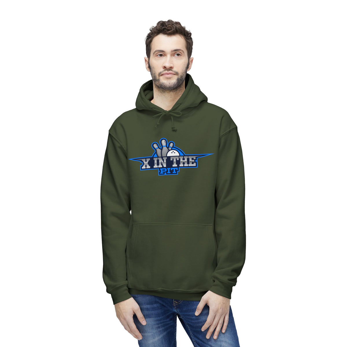 X in the pit premium Unisex Hooded Sweatshirt, Made in US
