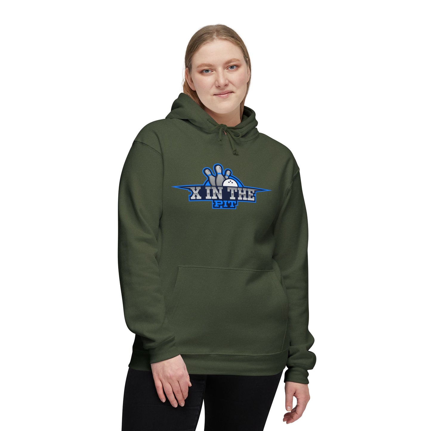 X in the pit premium Unisex Hooded Sweatshirt, Made in US