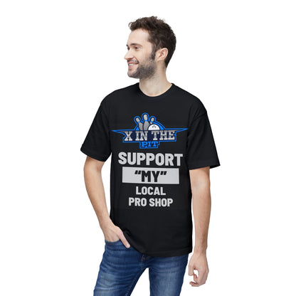 X In The Pit " support MY local Pro shop"  Unisex Midweight T-shirt, Made in the US