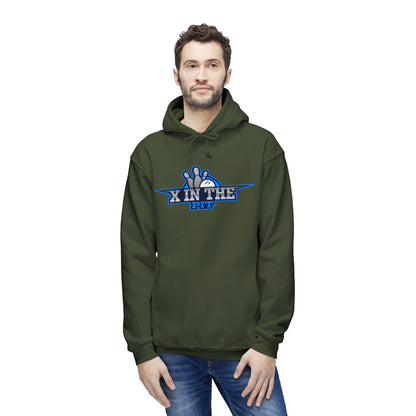 X in the pit premium Unisex Hooded Sweatshirt, Made in US